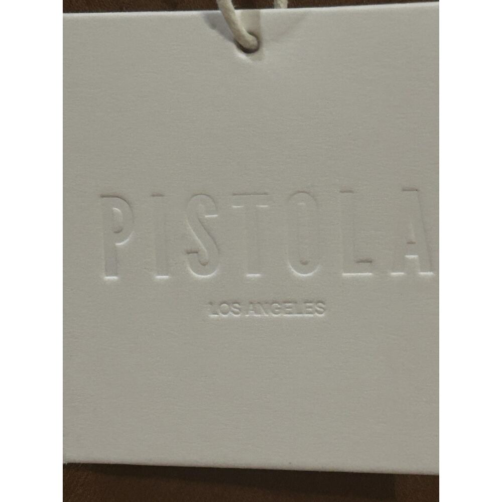 NWT Pistola Lennon High Waisted Cropped Boot Cut in Coated Cognac Size 27 - Picture 4 of 9